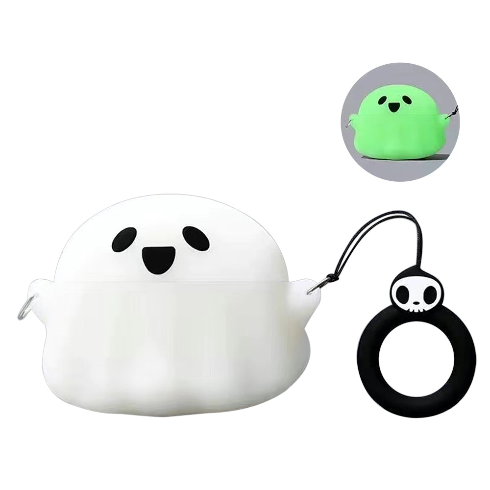 For Xiaomi Redmi Buds 4 Pro Cute Cartoon Silicone Cover Bluetooth Earphone Anti-drop Sleeve - Luminous Ghost For Xiaomi Redmi Buds 4 Pro Cute Cartoon Silicone Cover Bluetooth Earphone Anti-drop Sleeve - Luminous Ghost